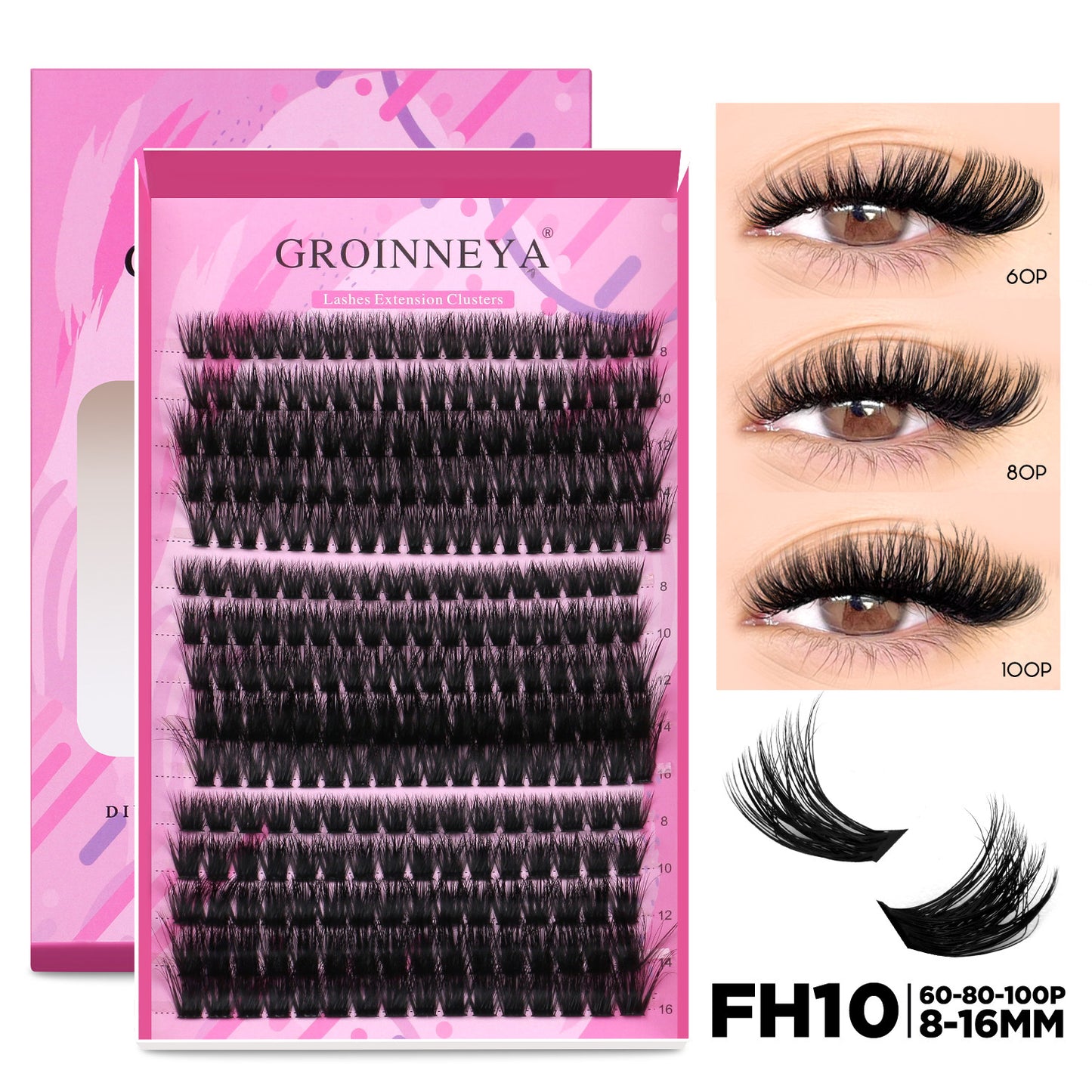 Grappe  de faux cils recourbé DOBLE