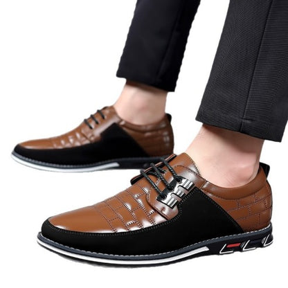 Chaussures décontractées en cuir pour hommes grandes tailles